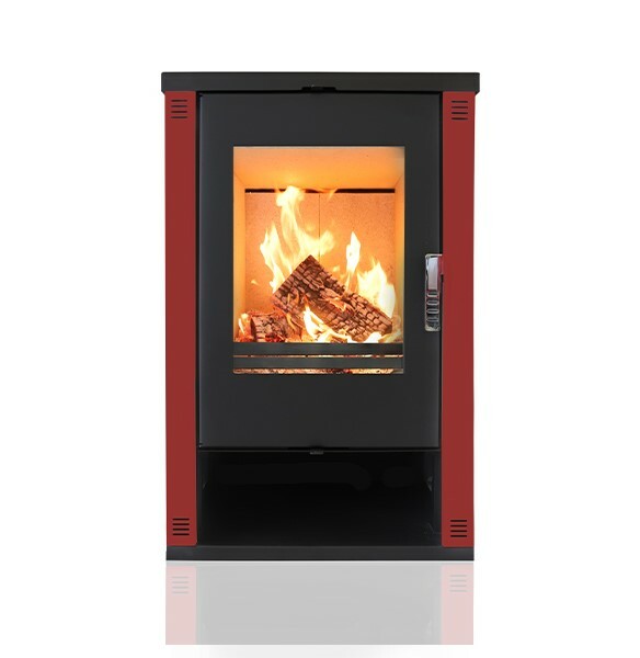 Kaminofen Ofen Holzofen Verso Theia Rot BImSchVII 9kw EEK-A+